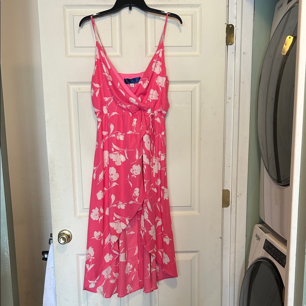 Blue Rain High Low Pink Floral Dress Size Small